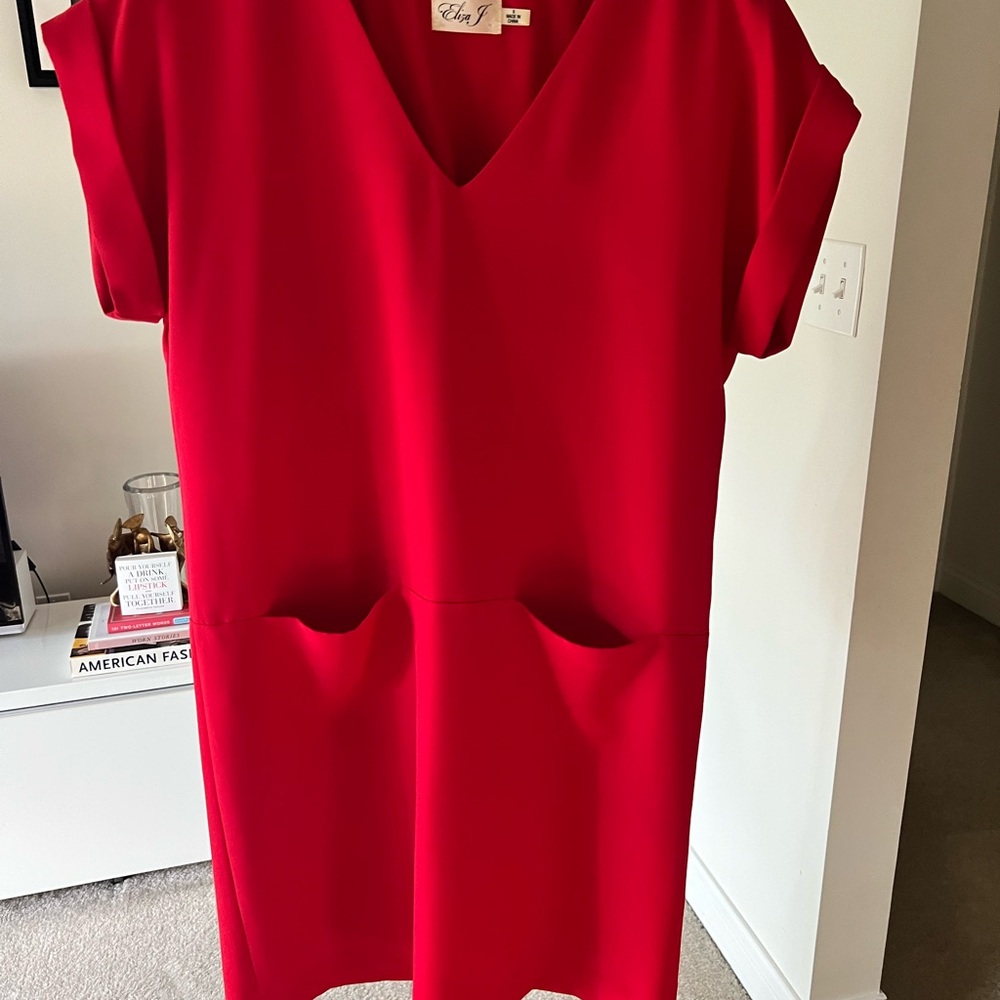 Eliza J Vibrant Red Dress